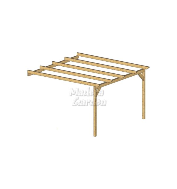 Pérgolas de madera adosadas planas