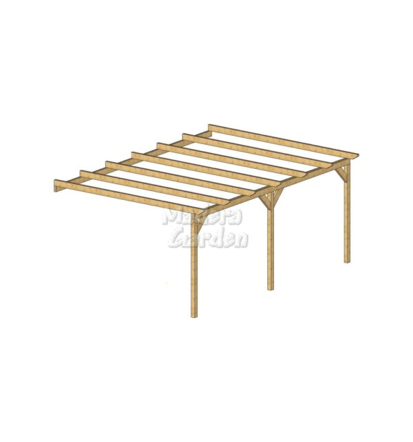 Pérgolas de madera adosadas planas