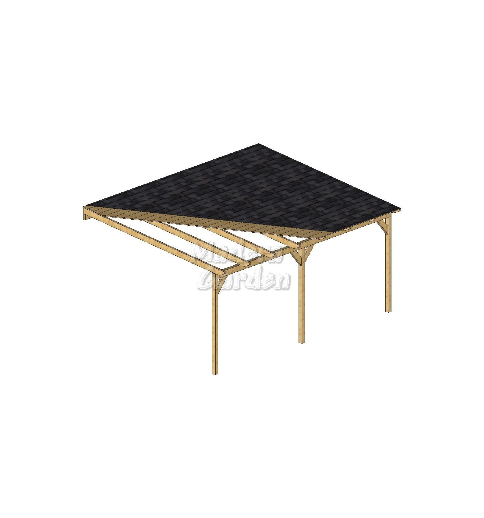 Porches de madera adosados