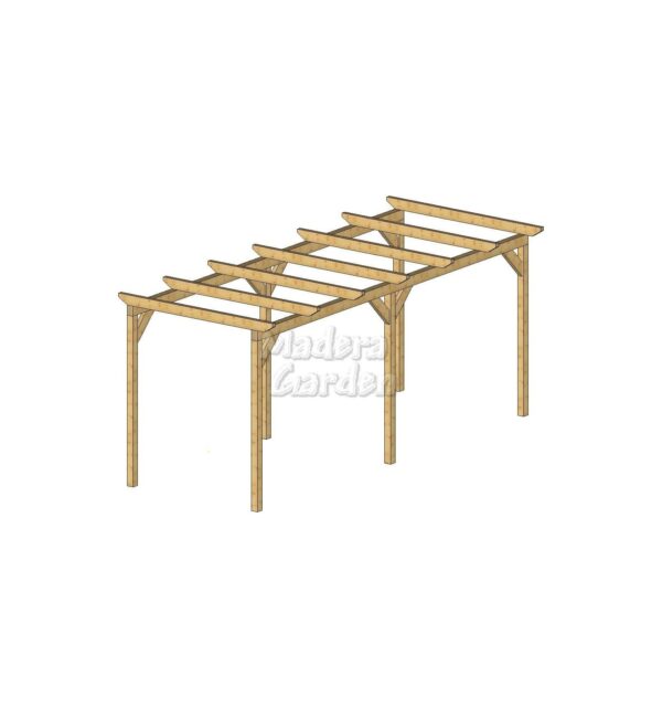 Pérgolas de madera autoportantes planas