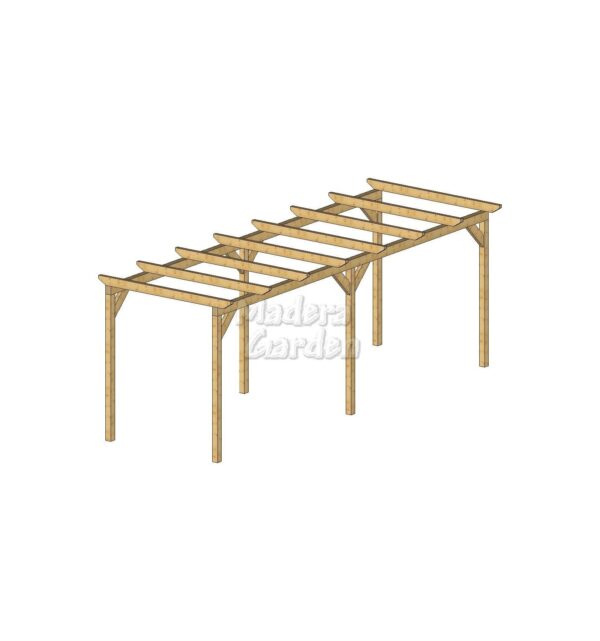 Pérgolas de madera autoportantes planas