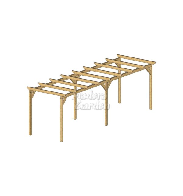 Pérgolas de madera autoportantes planas