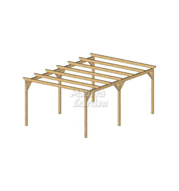 Pérgolas de madera autoportantes planas