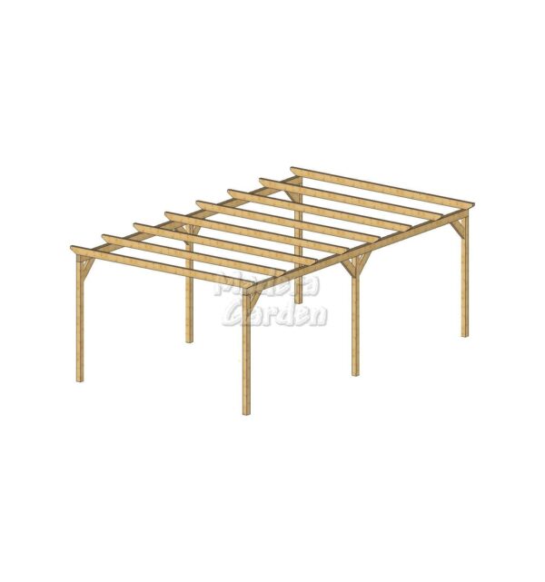 Pérgolas de madera autoportantes planas