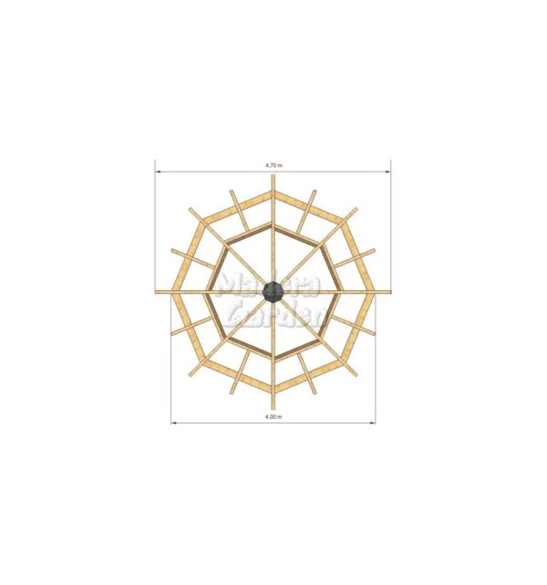 Cenador Octogonal 5,70 x 5,70 mts