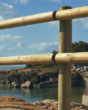 Material para Vallas de madera, postes y travesaños cilíndricos