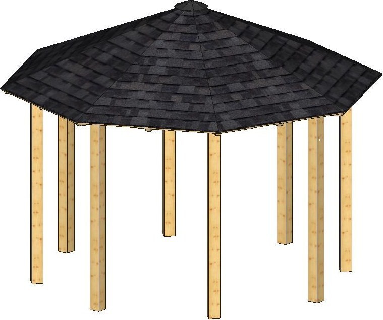 Cenador Octogonal 4,70 x 4,70 mts