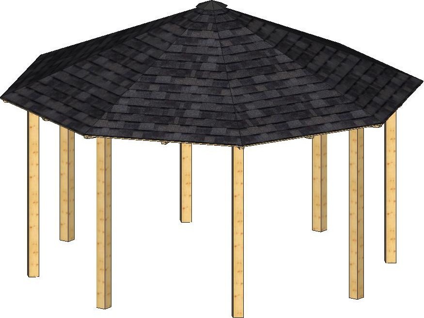 Cenador Octogonal 5,70 x 5,70 mts