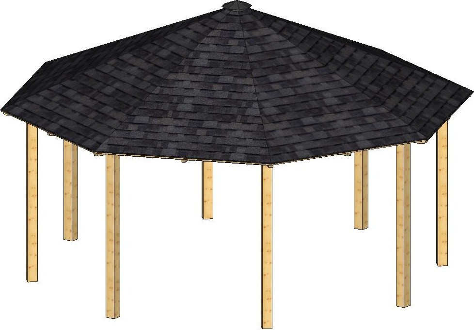 Cenador Octogonal 6,70 x 6,70 mts