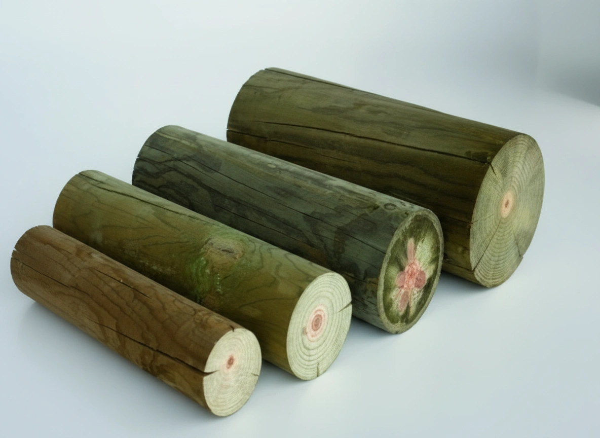 Rollizos cilíndricos madera tratada Autoclave - Riesgo 4