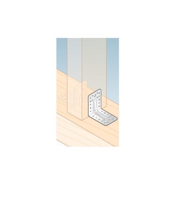Escuadra reforzada de 90x90x65mm