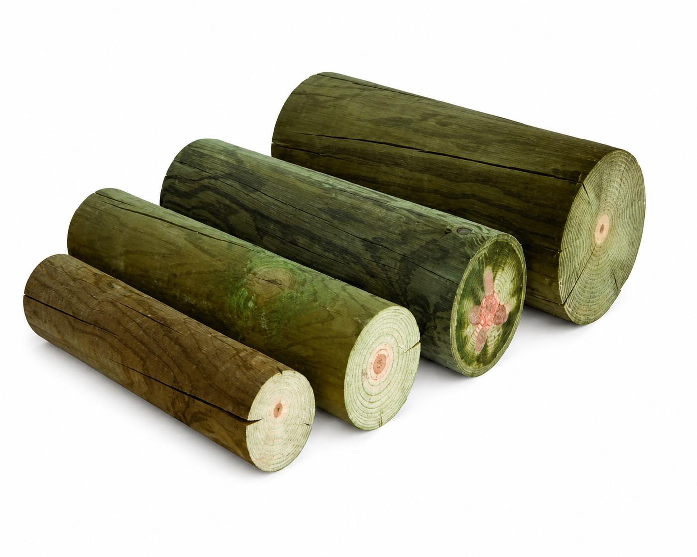 Rollizos cilíndricos madera tratada Autoclave - Riesgo 4