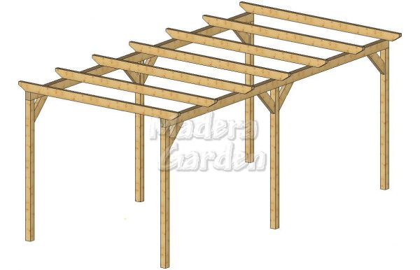 Pérgolas de madera autoportantes planas